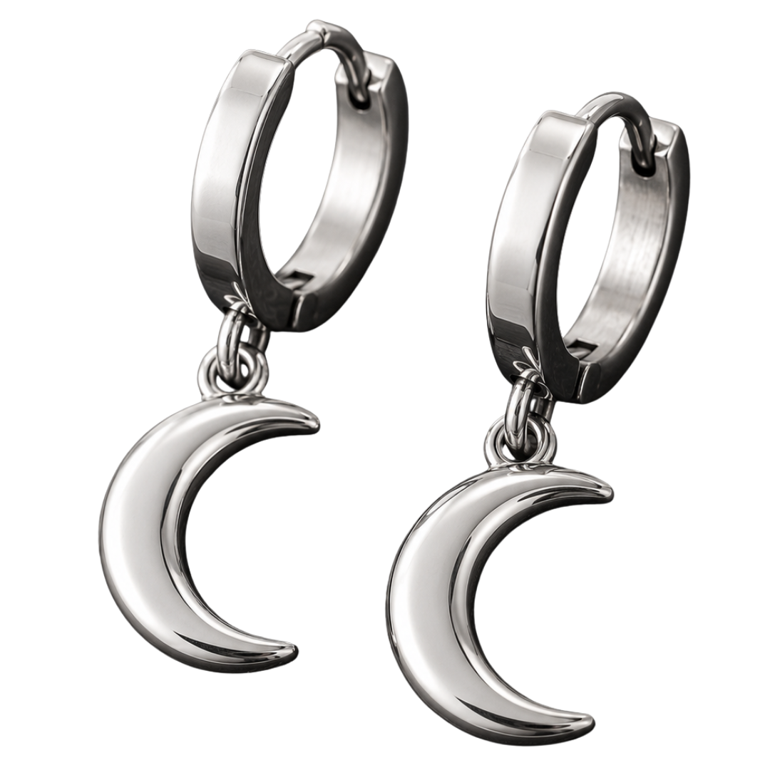 Stainless Steel Crescent Moon Earrings | Jully Sttenphord