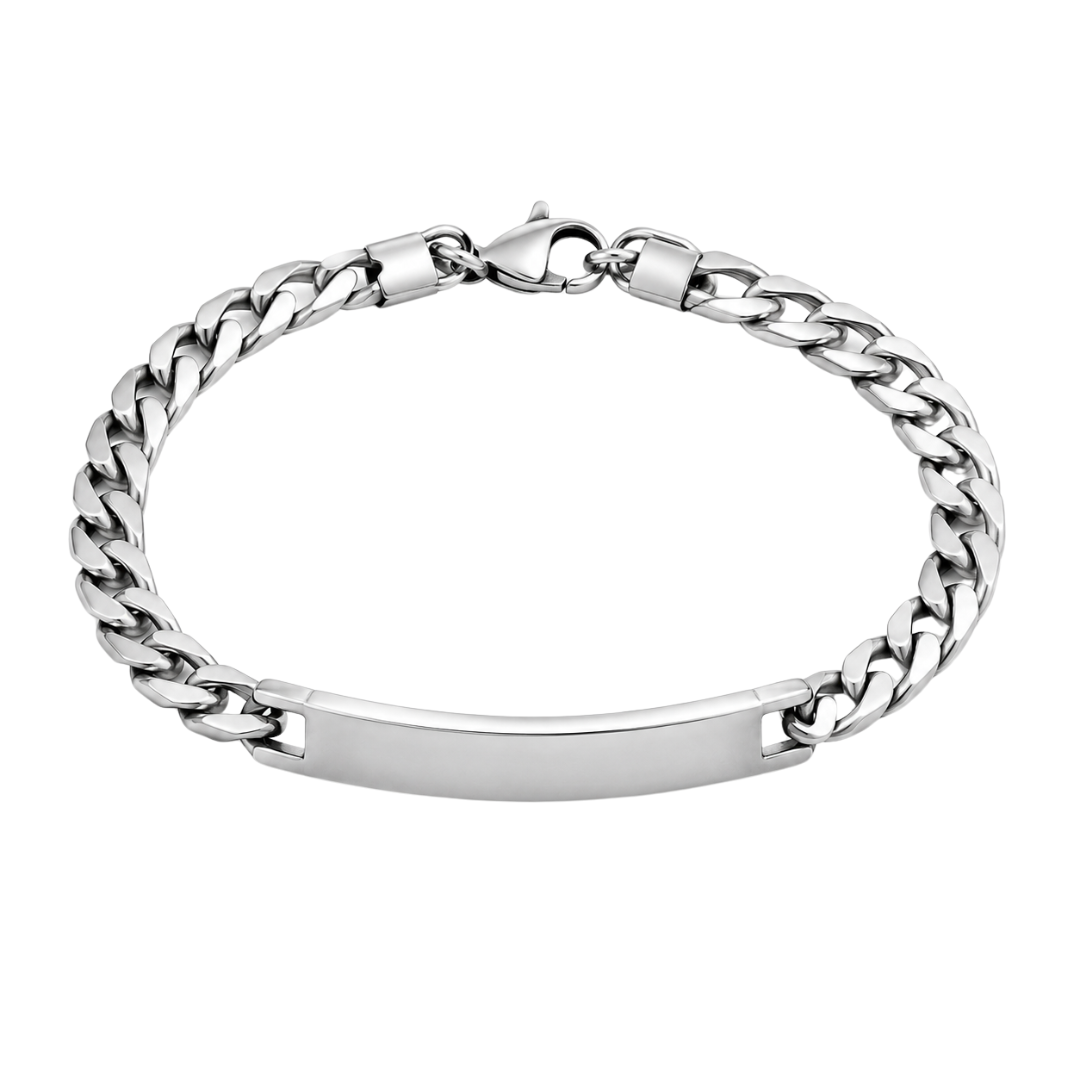 Polished Stainless Steel Curb Bracelet | Jully Sttenphord