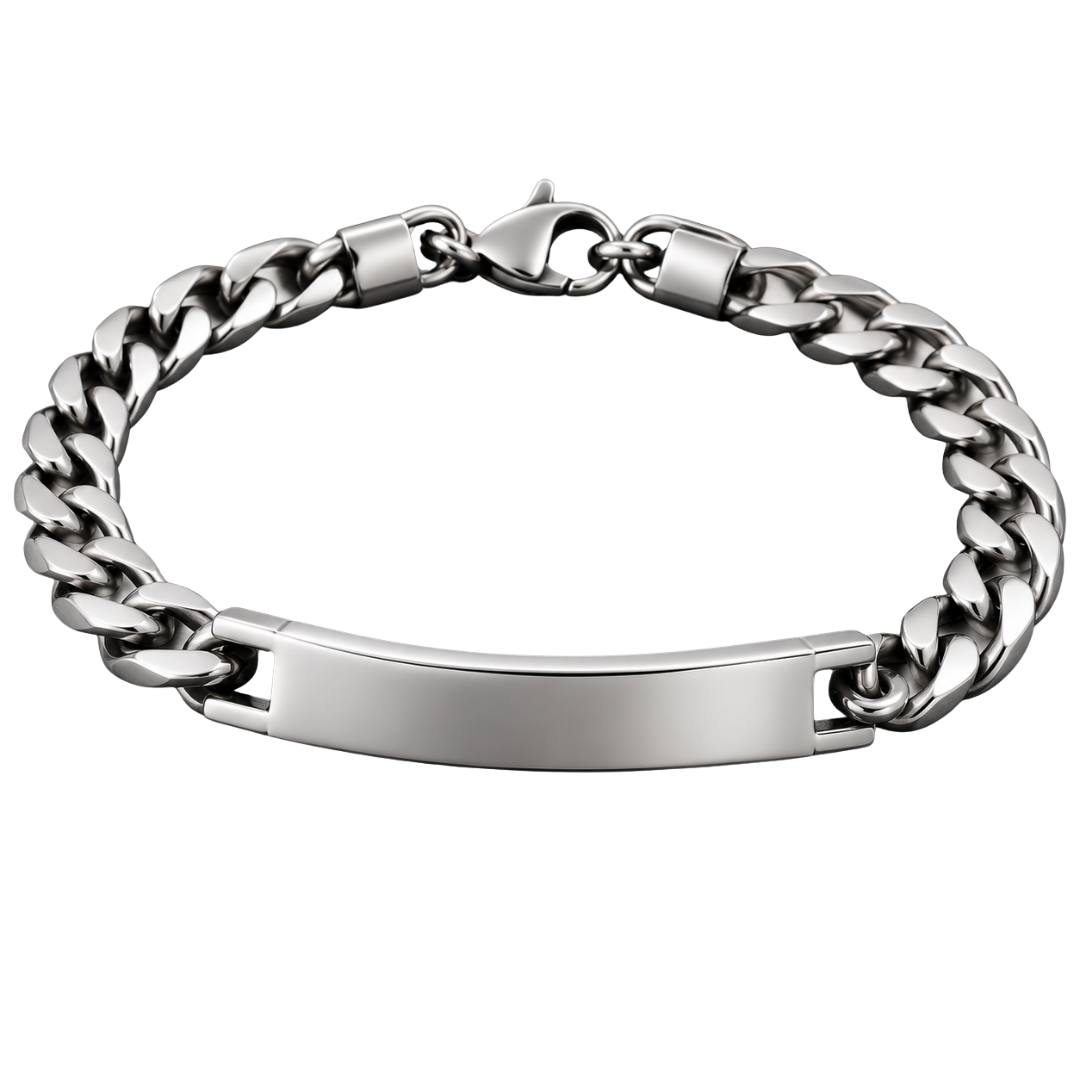 Polished Stainless Steel Curb Bracelet | Jully Sttenphord