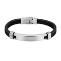 Stainless Steel & Black Suede Bracelet | Jully Sttenphord
