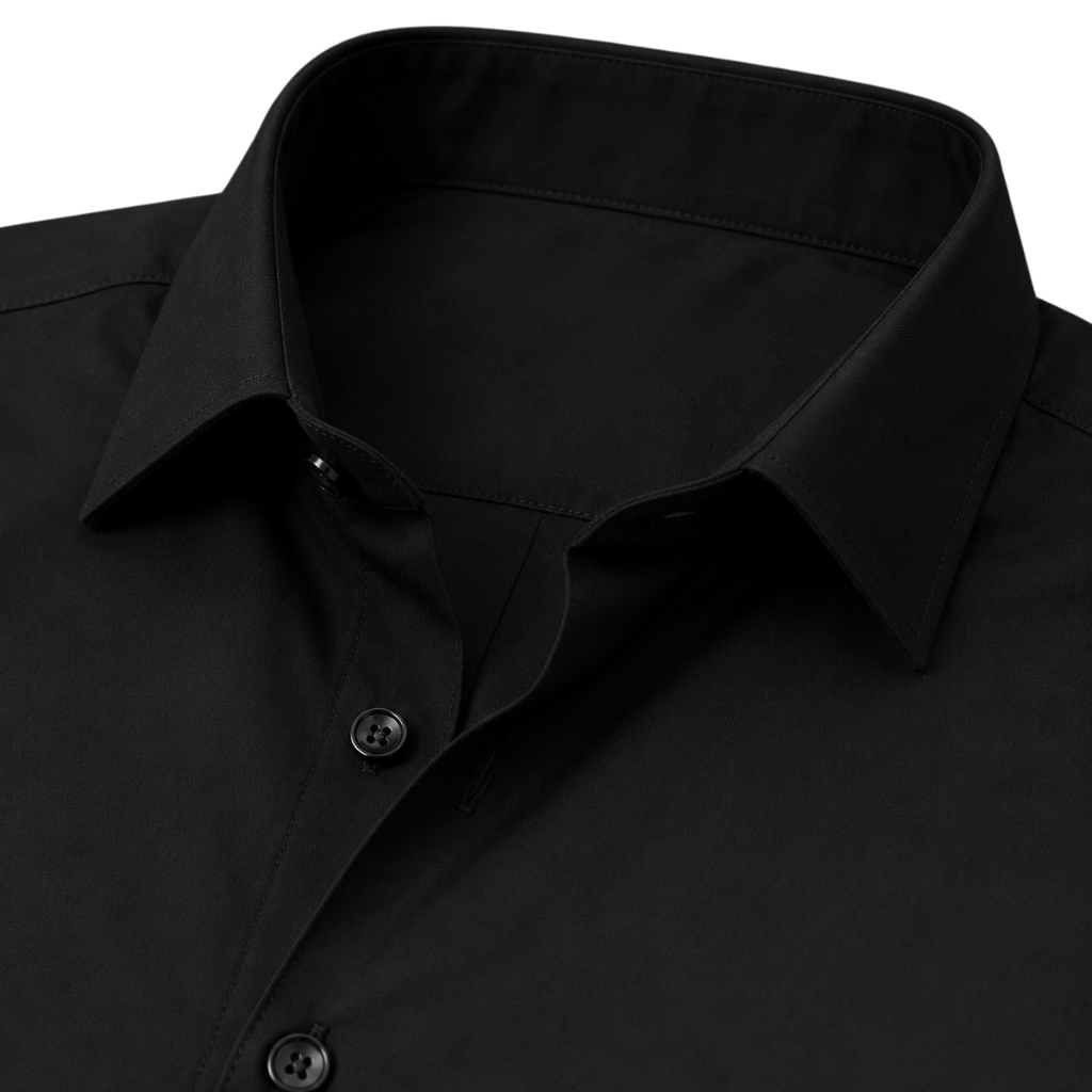 Black Tailored Cotton Shirt | Jully Sttenphord