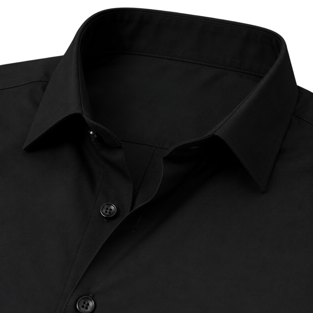 Black Tailored Cotton Shirt | Jully Sttenphord