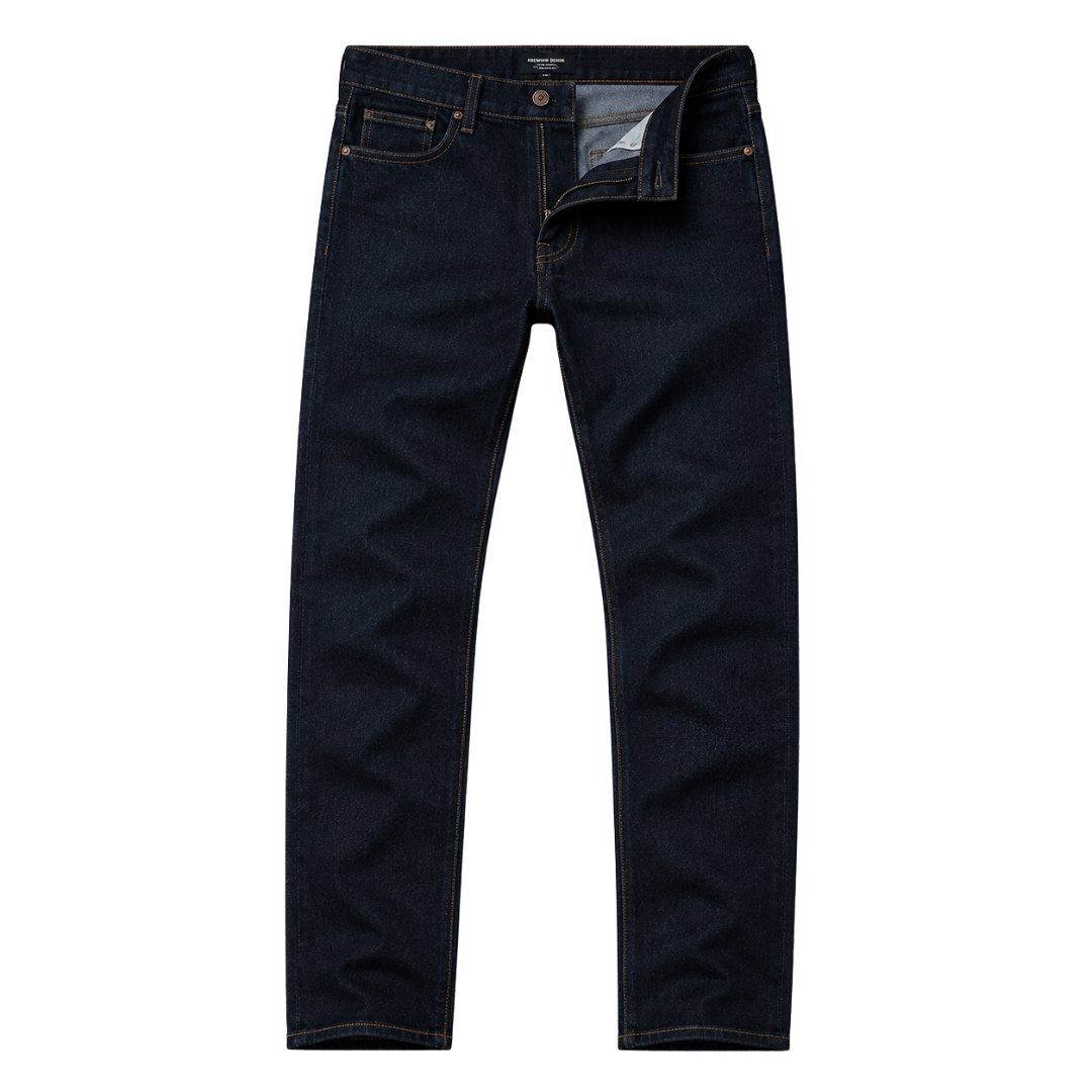 Dark Indigo Tailored Denim Jeans | Jully Sttenphord