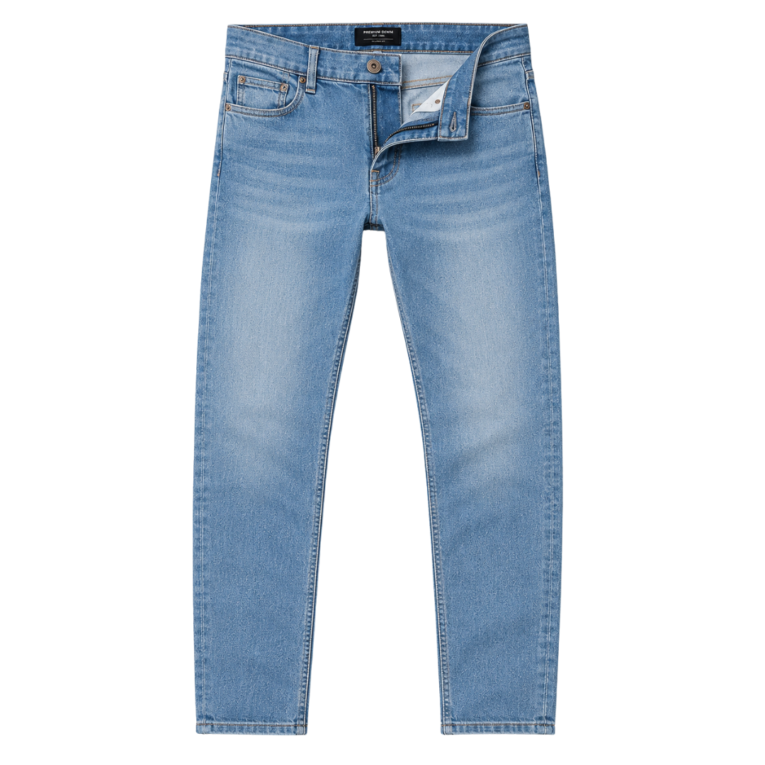 Light Wash Tailored Denim Jeans | Jully Sttenphord