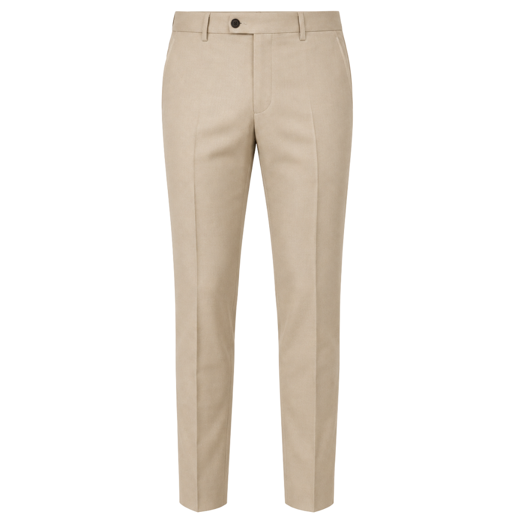 Beige Tailored Wool-Blend Trousers | Jully Sttenphord