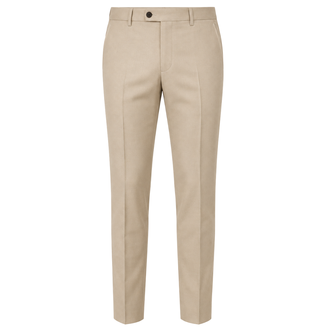 Beige Tailored Wool-Blend Trousers | Jully Sttenphord