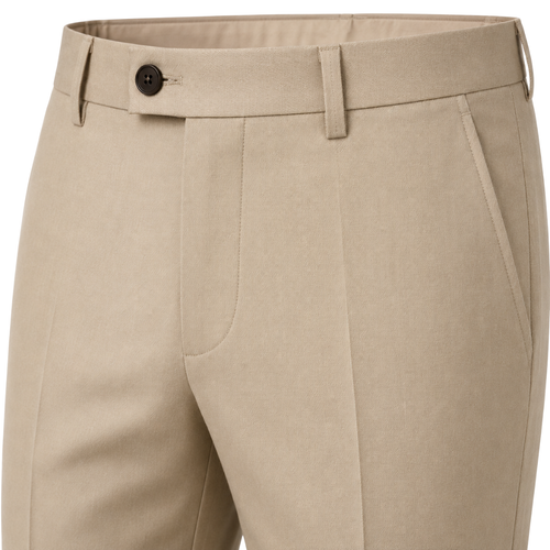 Beige Tailored Wool-Blend Trousers | Jully Sttenphord